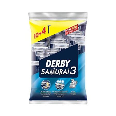 Derby Samurai 3 Bıçaklı Tıraş Bıçağı 14'lü