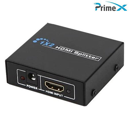 PrimeX PX-5002 1080P 2K 4K UHD 2 Port HDMI Spliter (Adaptörlü)