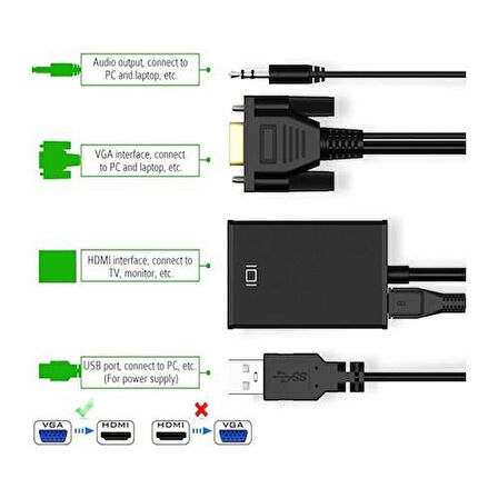 PrimeX PX-1250 Vga To Hdmi FullHD Görüntü Çevirici Aparat