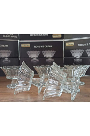 6lı Ayaklı Cam Şekerlik Lokumluk Şekerlik Zyn-965