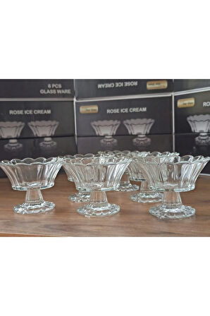 6lı Ayaklı Cam Şekerlik Lokumluk Şekerlik Zyn-965