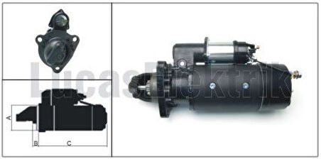 Bmc Truck Mars Motoru 24v 7,5kw 12 Dis 42mt Dev Fatıh Cat,140h, 963b Cummıns L10,qsc John Deere 244h,450lc,744 - Lucas Les0313