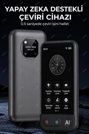 Nvg AI Akıllı Sesli Tercüman Cihazı Fotoğraftan Çeviri Anlık Dil Çevirisi 139 Dil Destekli Çevrimdışı ve Online Çeviri