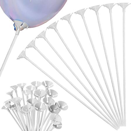 Balon Çubuğu ve Başlık Set 10lu pk.