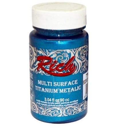 S'82 Rich Multi Surface Titanium Akrilik Boya Bodrum Mavi Metalik 90 ml