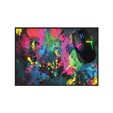 Paint Splatter Gaming Oyuncu Mouse Pad