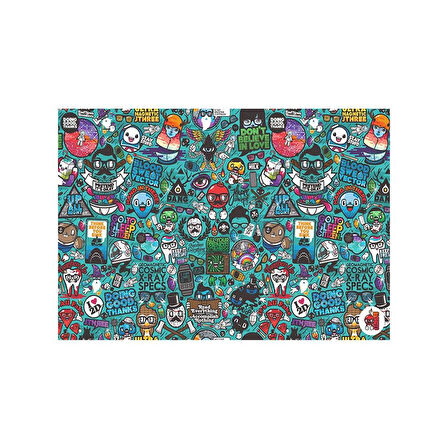 Doodle Blue Gaming Oyuncu Mouse Pad