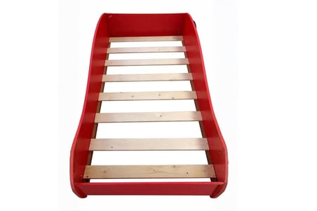 Arabalı Yatak, Turbo GTI Rüzgarlıklı Ledli Arabalı Çocuk Yatağı, 100x190 cm - Mavi