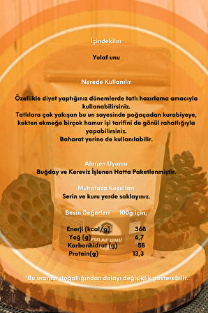 Organik Yulaf Unu 2'Lİ SET 250g