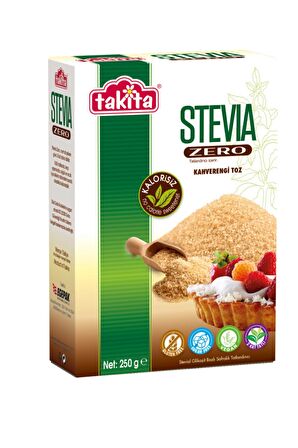 Takita Stevia Zero Kahverengi ve Beyaz Toz Tatlandırıcı 250 gr 2 Adet