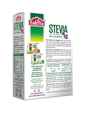 Takita Stevia Plus Toz Tatlandırıcı 250 Gr