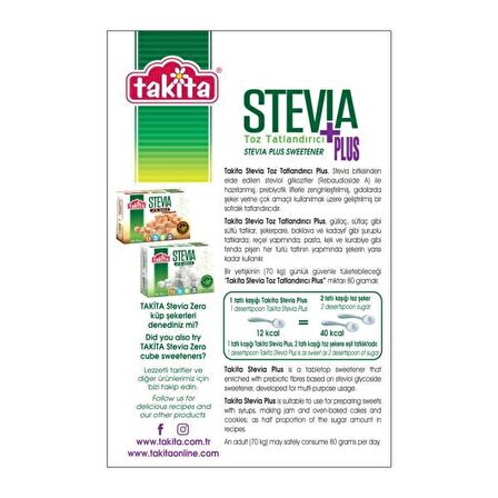 Takita Stevia Plus Toz Tatlandırıcı 250 Gr