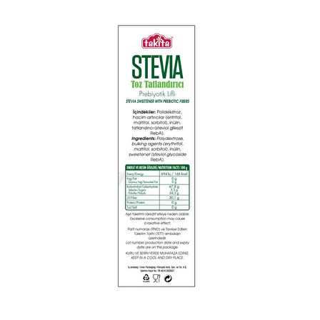 Takita Stevia Prebiyotik Lifli Toz Tatlandırıcı 500g