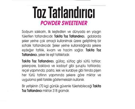 Takita Toz Tatlandırıcı 500 gr 2 Adet