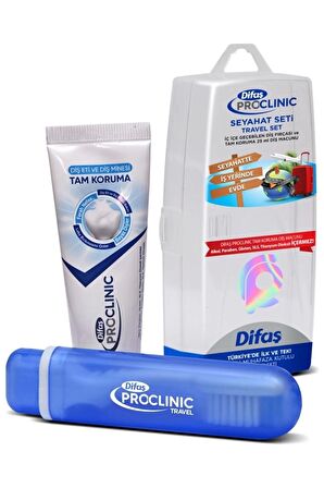 Difaş Pro Clinic Tam Koruma Diş Macunu & Seyahat Seti 