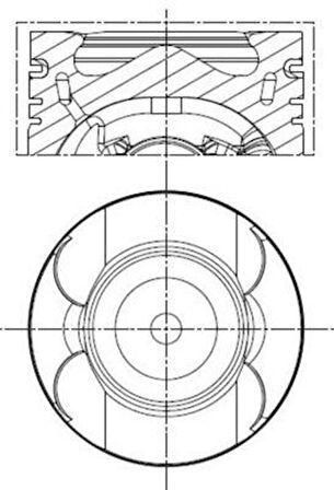 Mercedes Piston + Segman Std. (om651.9, 83mm, Sarı Burclu) W204 08>14 C218 11>17 W212 09>16 W166 15>18 W221 1 - Mahle 001pi00133000