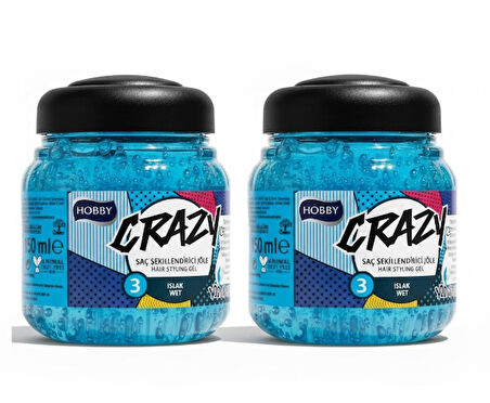Hobby Crazy Islak Görünüm Saç Şekillendirici Jöle - 150 ml - 2 Adet