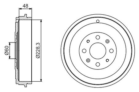 Fiat Fren Kampanası Punto Evo 09> / Corsa D 06> Adam 13> - Bosch 0986477208