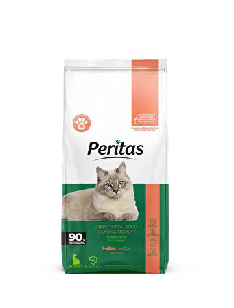 Peritas Somonlu & Hamsili Kısırlaştırılmış Yetişkin Kedi Maması 15 Kg