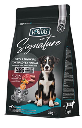 PERİTAS SİGNATURE KUZULU YAVRU ORTA VE BÜYÜK IRK KÖPEK MAMASI 3 KG