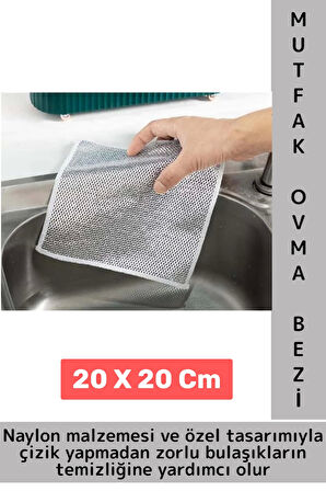 Premium Seri Çizmez Mutfak Tezgah Fayans Yağ Kir Temizleyici Kolay Temizlenir Tencere Tava Ovma Bezi