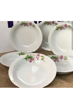 Beyaz Çukur Tabak 19 cm 12'li Lal