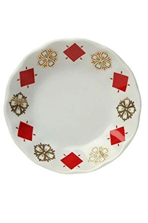 Porland Yonca Kırmızı Çay Tabağı 11 Cm 