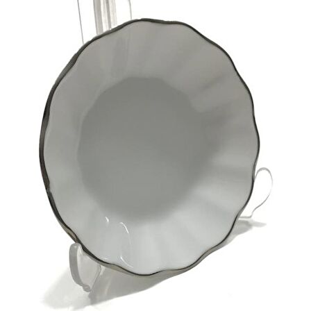 Porland Çay Tabak 6 lı Platin File
