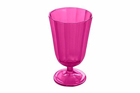 Porland Cam Ayaklı K.Şarap Bardak 190cc Pembe