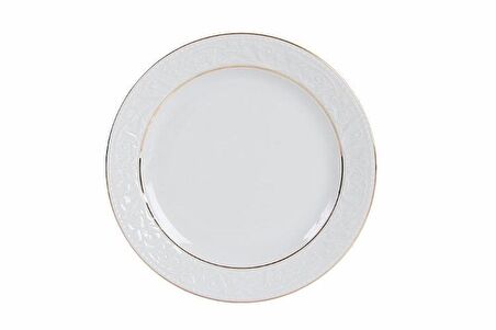 Porland Hazan Altın Yaldız Düz Tabak 20cm Tekli 04POR031036