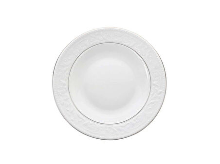 Porland Hazan Platin Yaldız Çukur Tabak Tekli 22cm 04POR031144