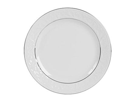 Porland Hazan Platin Yaldız Düz Tabak Tekli 25cm 04POR031150