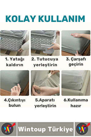 Pratik Nevresim Yorgan Kılıfı Çarşaf Tutucu Sabitleyici Yastık Nevresim Sabitleyici Aparat 4 Adet