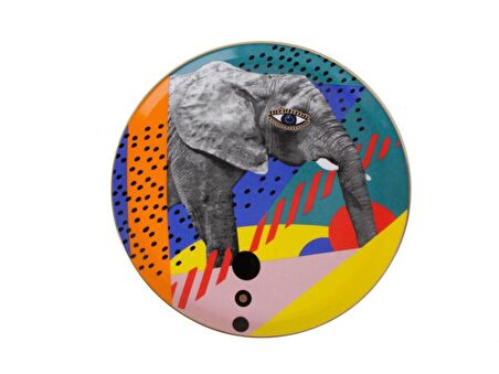 Porland Wild Life Serisi 28cm Düz Tabak Elephant