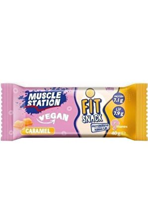 Vegan Karamelli Fit Snack Protein Bar (40 gr) - Muscle Station