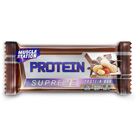 Yer Fıstığı Parçacıklı Supreme Protein Bar (40 gr) - Muscle Station