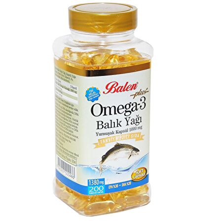 Balen Omega-3 Plus+ Balık Yağı 200 Kapsül