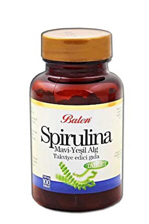 Balen Spirulina Tableti Yosun Mavi Yeşil Alg 740MG X 100 Tablet