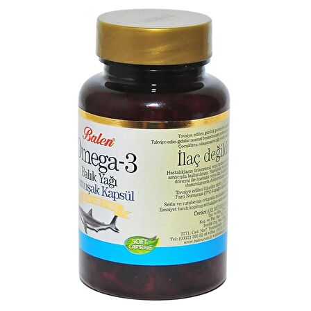 Omega-3 Balık Yağı 100 Kapsül