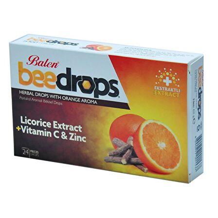 Balen Portakal Aromalı Bitkisel Drops 24Adet