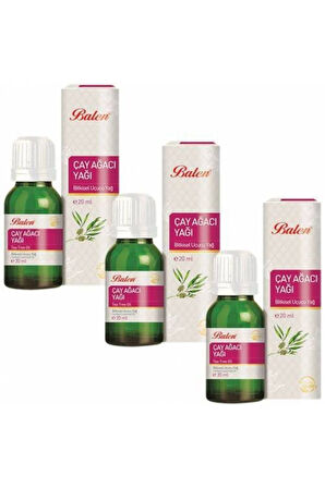 3 Kutu Çay Ağacı Yağı Doğal Bitkisel Uçucu Yağ 20 ml Saç Ve Cilt Bakım Yağı