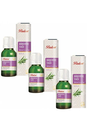 3 Kutu Biberiye Yağı 20 ml Içilebilir Doğal Bitkisel Uçucu Yağ Biberiye Yağ
