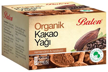 Balen Organik Kakao Yağı 50 ml Soğuk Pres