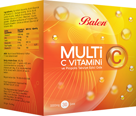 Balen Multi C Vitamini 3000 Mg 30 Şase