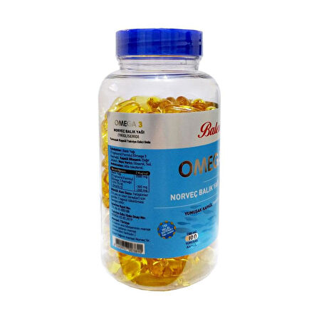 Balen Omega 3 Norveç Balık Yağı (Trigliserid) 1380MG x 100 Yumuşak Kapsül