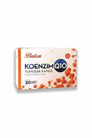 Balen Koenzim Q10 Yumuşak Kapsül Coenzyme Q10 Soft Capsule 30X650Mg