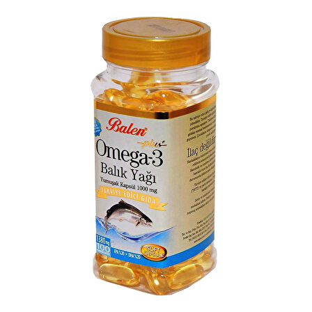 Balen Plus+ Omega3 Balık Yağı Yumuşak Kapsül 1380mg x 100 Kapsül x 6 Kutu