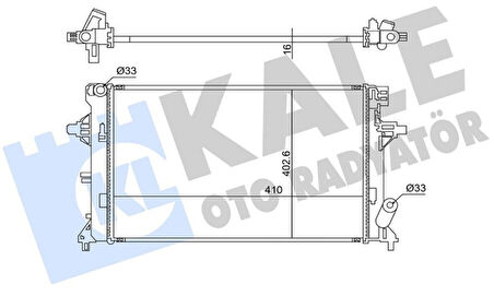 Hyundaı Motor Su Radyatoru Hyundaı Elantra 1.6 Benzinli 16> 6 İleri Vites 610x403x16 - Kale 363840