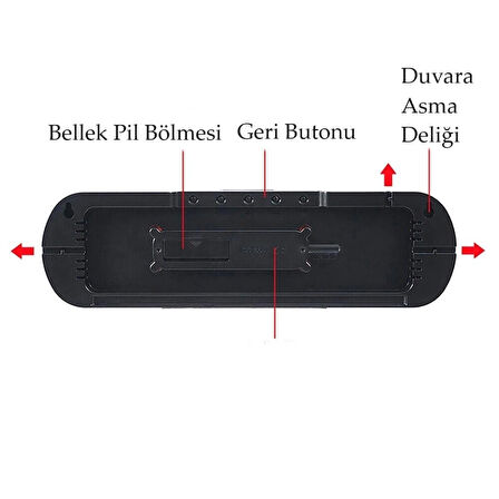 Enarose Elektrikli Hafıza Korumalı Dijital Saat ATC5502 GR