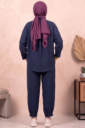 Oversize Gömlek ve Pantolon İkili Takım - Rahat Kesim Modal Günlük Set